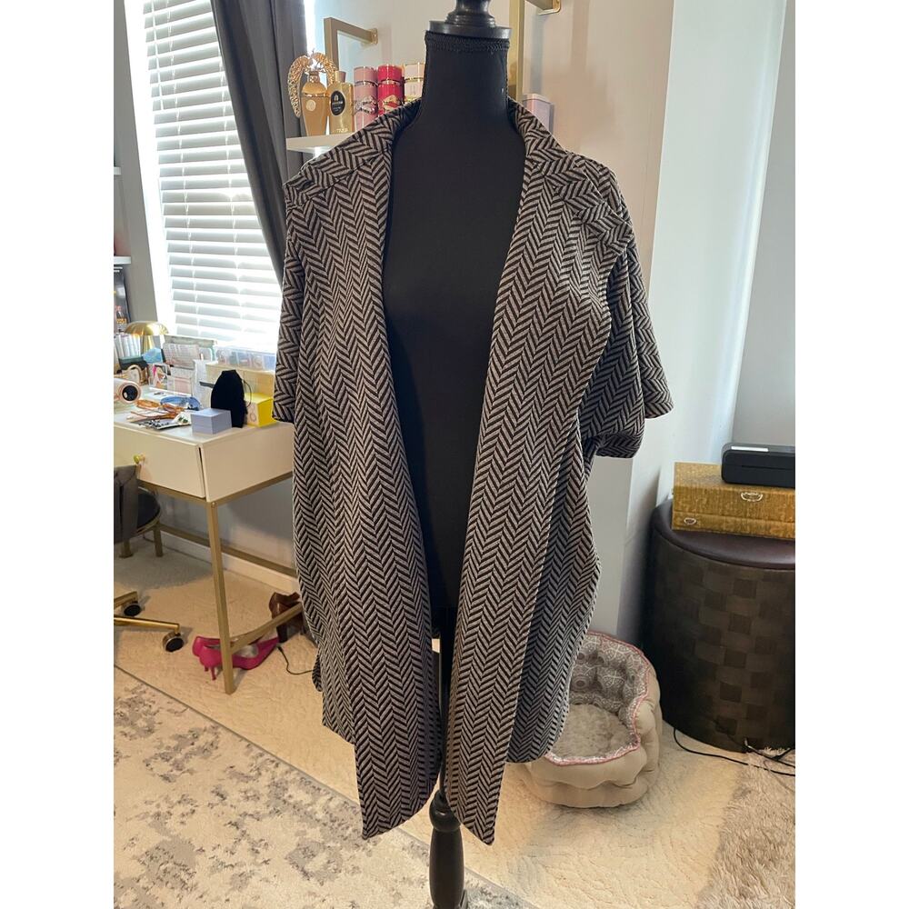 Liz Claiborne Chevron Lagenlook Oversized Dolman Jacket L - Picture 8 of 8